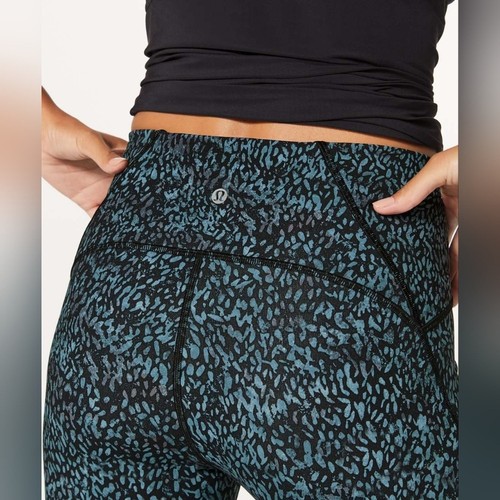 Pantalón para mujer Lululemon Train Times 7/8 25" iluminado multi azul/negro talla 6 - Imagen 5 de 8