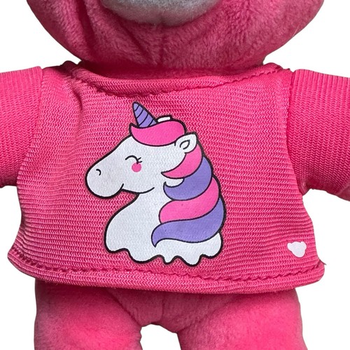 Juguete de peluche Build A Bear Smallfrys Buddies rosa 7 pulgadas corazones arco iris orejas - Imagen 4 de 14