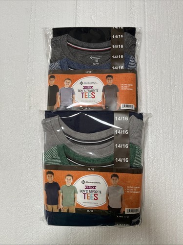 Lot Of 6 Boys Tee Shirts Size 14/16 Members Mark - Picture 3 of 10