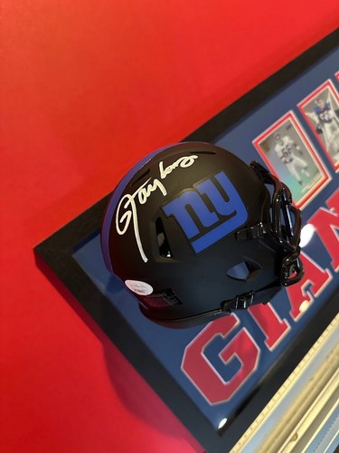 Lawrence Taylor signierter Mini Helm auf Giants 10x20 Display JSA ( - Bild 7 von 14