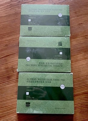 BAOHONG Academy Watercolor Paper, 100% Cotton, 300 G, 7*4.9 Cold Press Lot 3