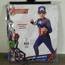New Marvel Avengers Captain America Childs Halloween Costume Size Small 4-6 