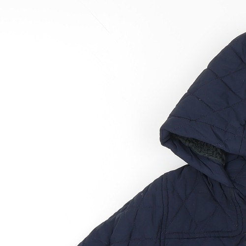 Next Boys Blue Quilted Hooded Jacket 2-3 Years - Picture 11 of 12