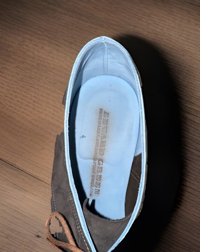 Edward Green '87579' E202 Mocha Suede Shoes Size 12 - Picture 4 of 11