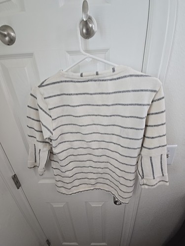 Lucky Lotus Sweatshirt Womens S Pullover Beach Surfer Boho Teens Striped - Picture 7 of 11