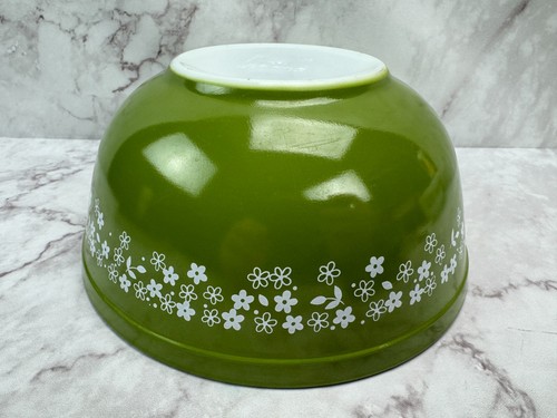 Vintage Pyrex Spring Blossom Crazy Daisy 403 Nesting Mixing Bowl 2 1/2 qt - Picture 11 of 12