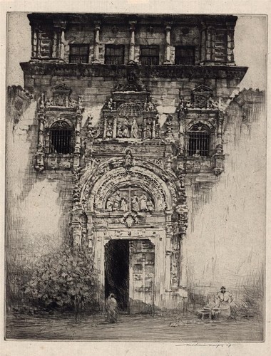 Mortimer Luddington Menpes (1855-1938) - Signed Etching - Continental Doorway - Picture 4 of 9
