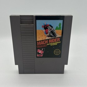 Caja Mach Rider NES manual probada 5 tornillos barra colgante sin perforar con estuche protector.