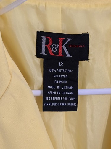 R & K Originals Damen gelb schwarz Trim Blazer Gr. 12 Frühling Ostern Kirche - Bild 2 von 11