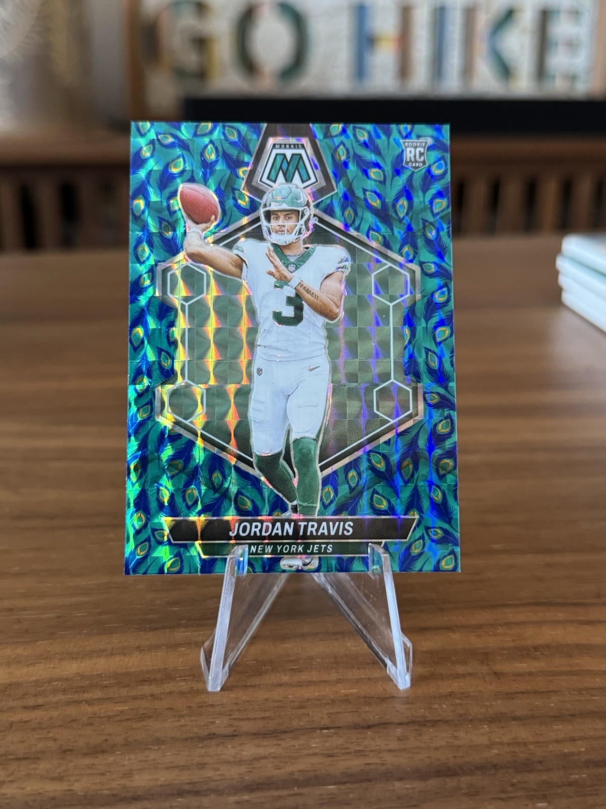 2024 PANINI MOSAIC PEACOCK CHOICE #395 JORDAN TRAVIS ROOKIE RC