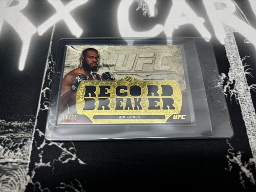 2014 Topps Knockout UFC Jon Jones Triple Threads Record Breaker Relikt /36 Karte - Bild 2 von 3