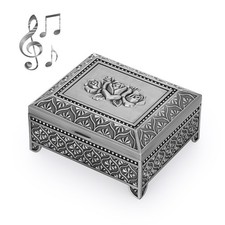 SUMNACON Metal Music Box Musical Jewelry Box Keepsake Box Case, Vintage Music...