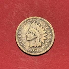 (1) Beautiful Antique 1874 Indian Cent/Penny CHOICE G-GOOD NICE FILLER