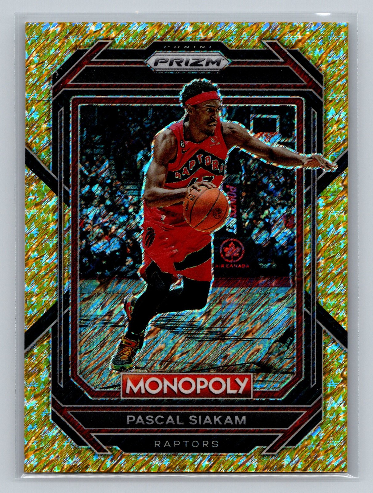 Pascal Siakam 2022-23 Panini Prizm Monopoly Gold Money Shimmer /500 #82