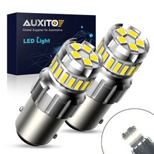 AUXITO 2x Pure White 1156 LED Turn Signal Light DRL Bulb Error Free Super Bright