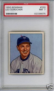 1950 Bowman # 220 Leo Durocher New York Giants Graded Card PSA 7