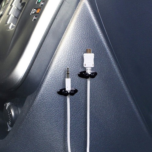 8Pcs Adhésif Multifonctionnel Voiture Chargeur Ligne Fermoir Casque Câble Clip - Photo 6/7
