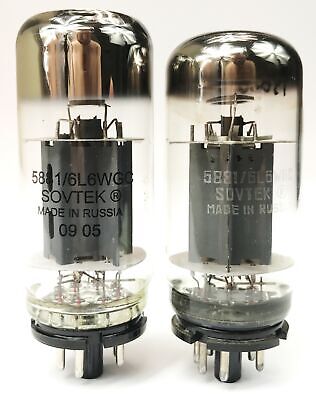 Pair Sovtek 5881/6L6WGC Power Tubes Pair Sovtek 5881/6L6WGC Power Tubes