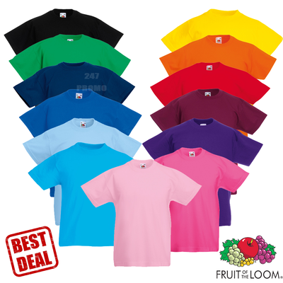 loom fruit shirt pe childrens plain toddler crew neck age