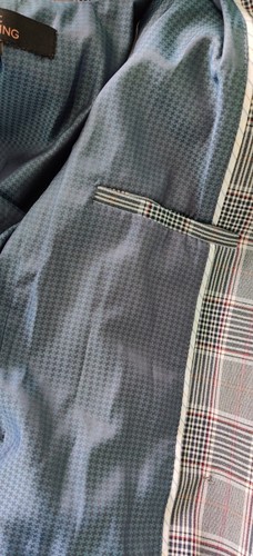 Next Grey/Burgundy Check 3 Piece Suit Jacket/Trousers/Skirt Work Office Size 10 - Picture 23 of 24
