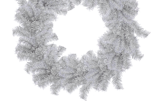 18'' Tinsel Christmas Wreath Hand-Made Artificial PVC Winter Holiday Door Wall - Picture 2 of 6