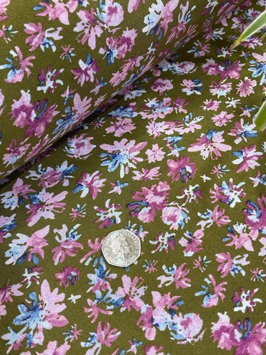 ✅ Monsoon’s super weicher bedruckter 100% Viskose Viskose Kleid Röcke Blusenstoff - Bild 4 von 5