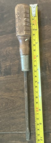 Vintage Flachkopf Schraubendreher Holzgriff SELTEN 10”& 10,5” - Bild 3 von 6
