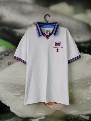 West Ham United WEMBLEY 1980 away football shirt jersey Score Draw
