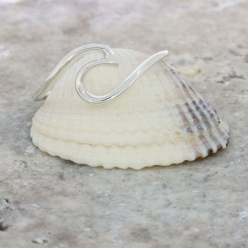 Sterling Silver Silhouette Wave Ring - Picture 2 of 3