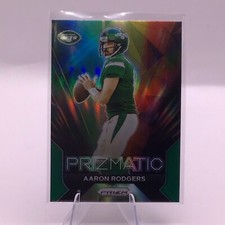 2023 Panini Prizm Aaron Rodgers #8 New York Jets Prizmatic Prizms Green
