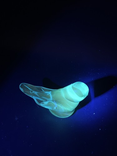 Vintage Bluebird of Happiness Kunstglas signiert Leo Ward 2001 UV GLOW 365 nm - Bild 12 von 12