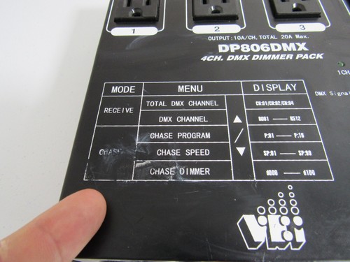 4 Channel DMX Dimmer DP806DMX - Picture 3 of 13