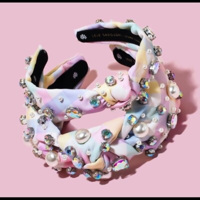 Lele Sadoughi X Stoney Clover Lane Rainbow Gingham Headband  display picture 1