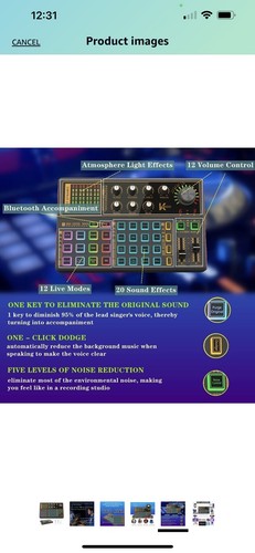 Sound Mixer Board LED Licht Sprachwechsler - Bild 5 von 6