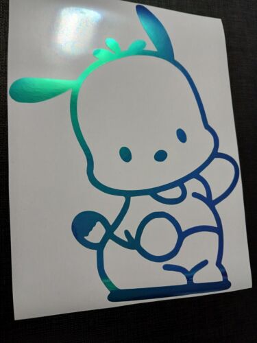 Cute Pochacco Hello Kitty Holo Sticker Vinyl Decal Windows Laptops Waterproof! - Picture 5 of 7