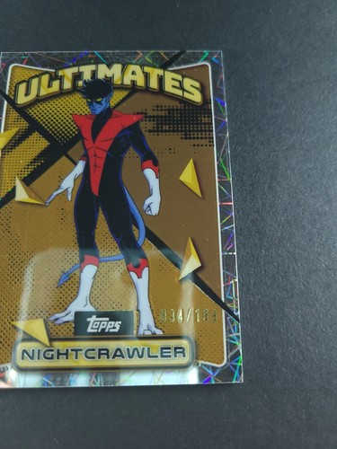 2025 Topps Finest X-Men '97 Ultimates Laser Refractor /199 Nightcrawler #77 - Picture 3 of 4