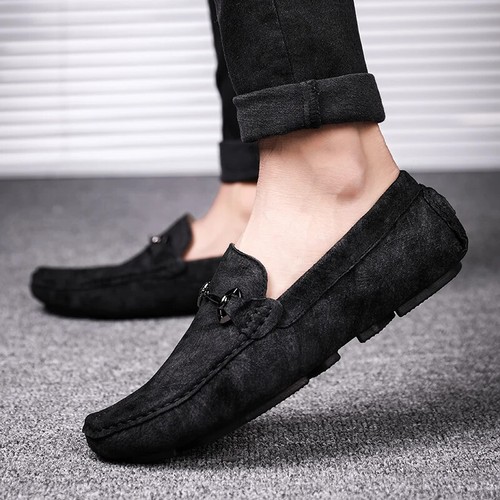 Zapatos mocasines informales de cuero genuino para hombre mocasines suaves transpirables zapatos para conducir - Imagen 17 de 27