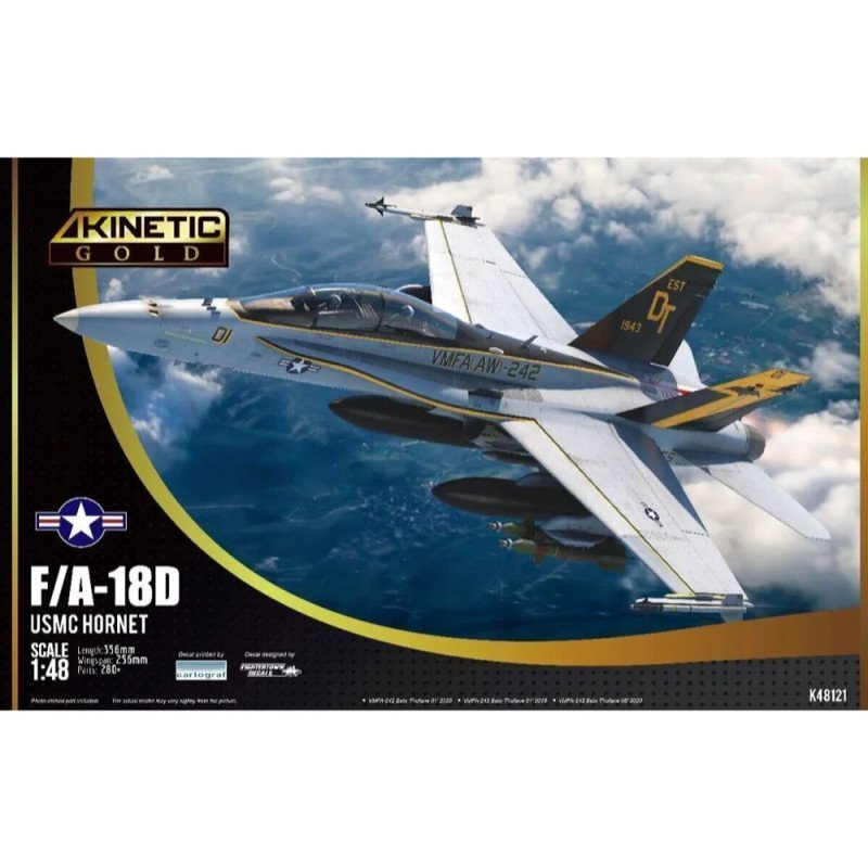 Kinetic 48121 F/A-18D USMC Hornet 1/48
