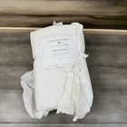 Pottery Barn Teen LoveShackFancy Ruffle Bow Pillow Sham Euro Ivory NWT