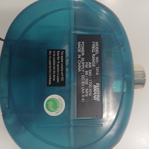 ELECTRO BRAND MINI TWIN SPEAKER AM/FM PORTABLE RADIO 7414 - Bild 4 von 7