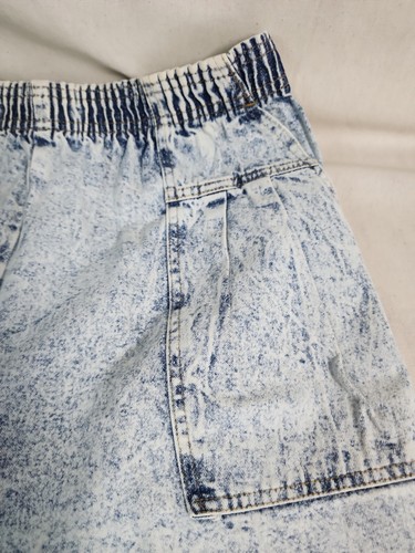 Vintage Sport Carriage Court Denim Acid Wash High Rise Shorts - Picture 2 of 15