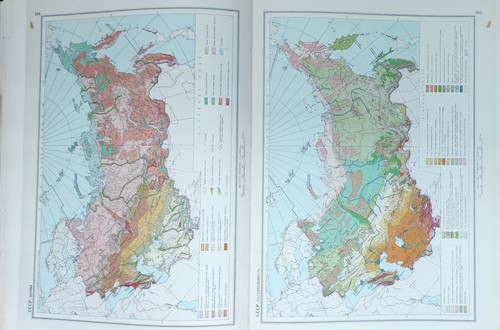 ГЕОГРАФИЧЕСКИЙ АТЛАС МИРА 1956 RARO GRANDE ATLANTE MONDIALE GEOGRAFICO RUSSO SOVIETICO - Foto 21 di 24