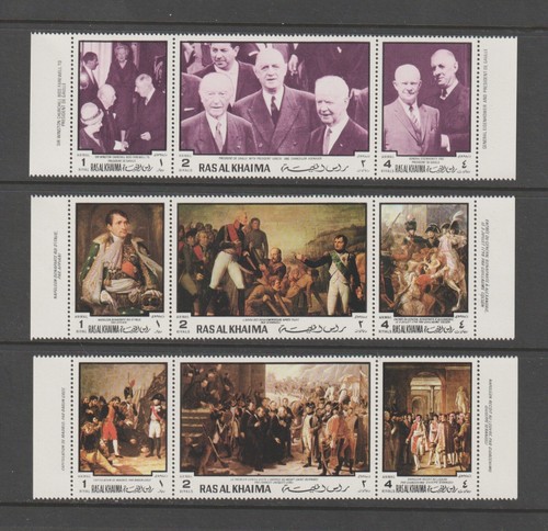 1970 Ras Al Khaimah - Geschichte Frankreichs Mi. 453A-70A - PERF Komplettsatz - MNH - Bild 2 von 3