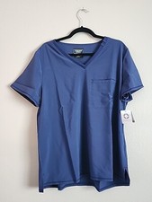 Cherokee Style 748 V- Neck 1 Pocket Scrub Top in Navy Blue Size XL New With Tag