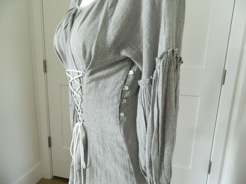 Neu mit Etikett Free People Damen grau-weiß Korsettkleid Gr. S - Bild 5 von 9