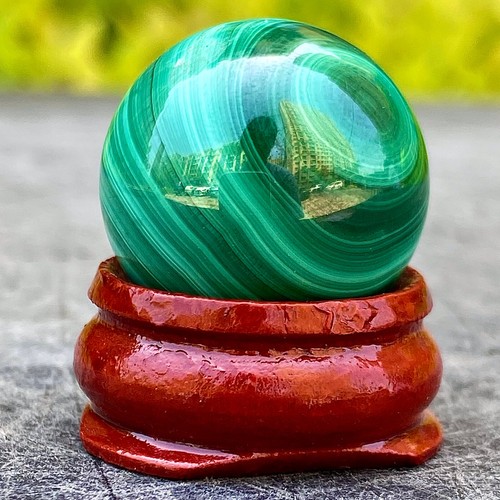 21G Natural malachite ball quartz crystal energy ball Divination meditation - 第 13/17 張圖片
