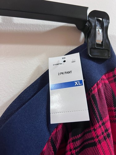 GAP Men's 2-Pack Straight-Leg Red Plaid Black Pajama Pants Size XL - Picture 5 of 13