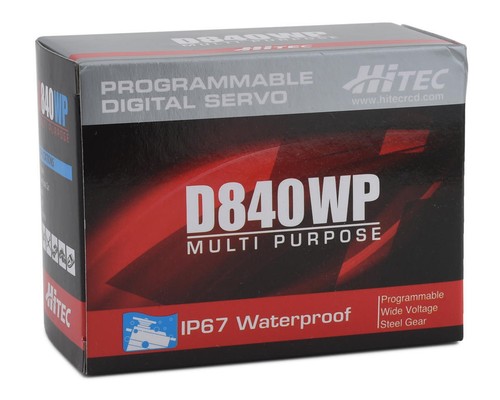 Hitec D840WP Waterproof High Speed Steel Gear Large Scale Servo (High Voltage) - Picture 3 of 3