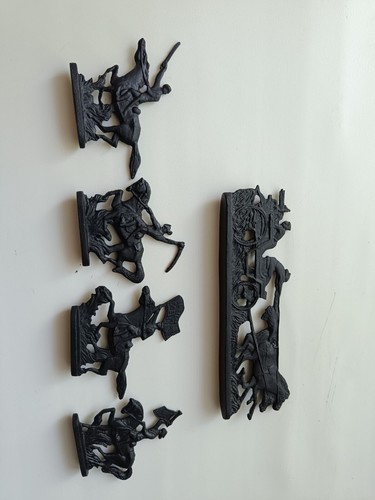 Tin Toys Vintage USSR .Soviet.Red Army.Horsemen and Chariot.1980s.RARE.Black. - Picture 7 of 13