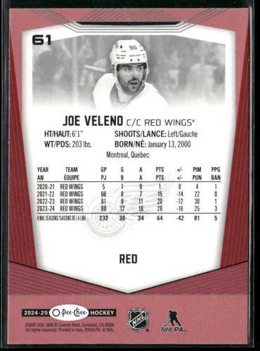 2024-25 O-PEE-CHEE OPC HOCKEY RED PARALLEL STARS & RCs SPs-PICK FROM LIST #1-600 - Picture 55 of 521